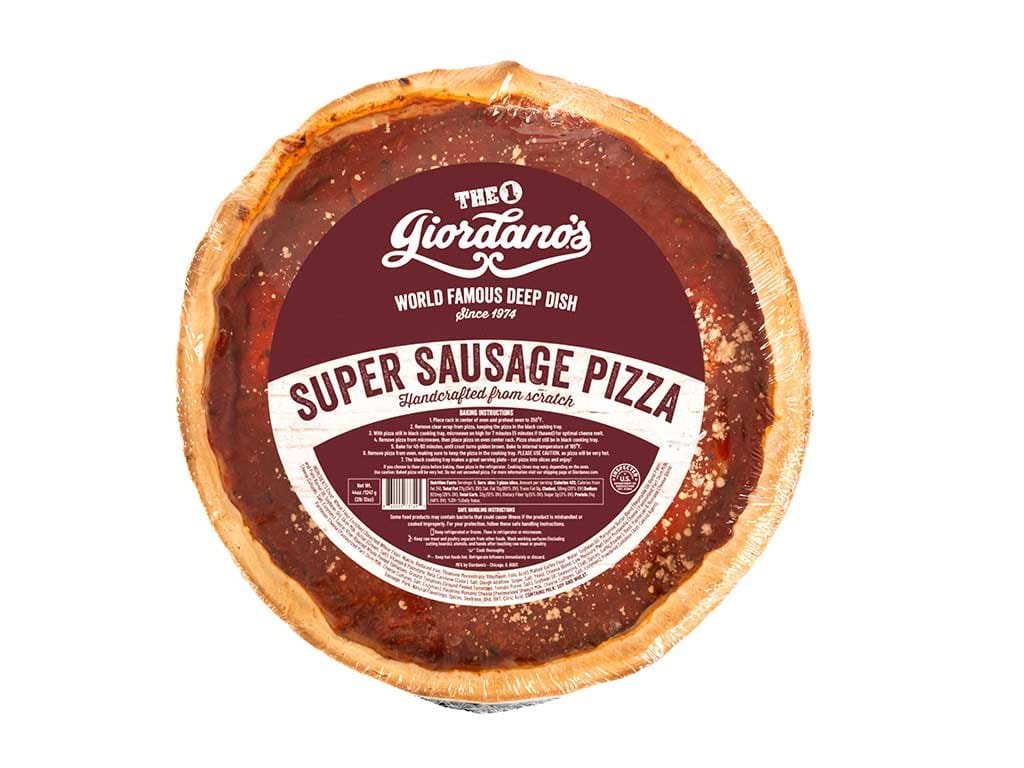 Giordano's packaging label design